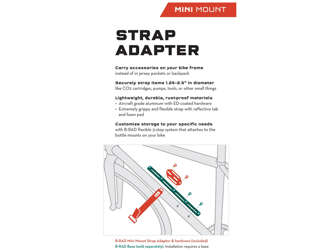 Wolf Tooth B-RAD Mini Strap Accessory Mount for Cages 7 Wolf Tooth B-RAD Mini Strap Accessory Mount for Cages - Image 5