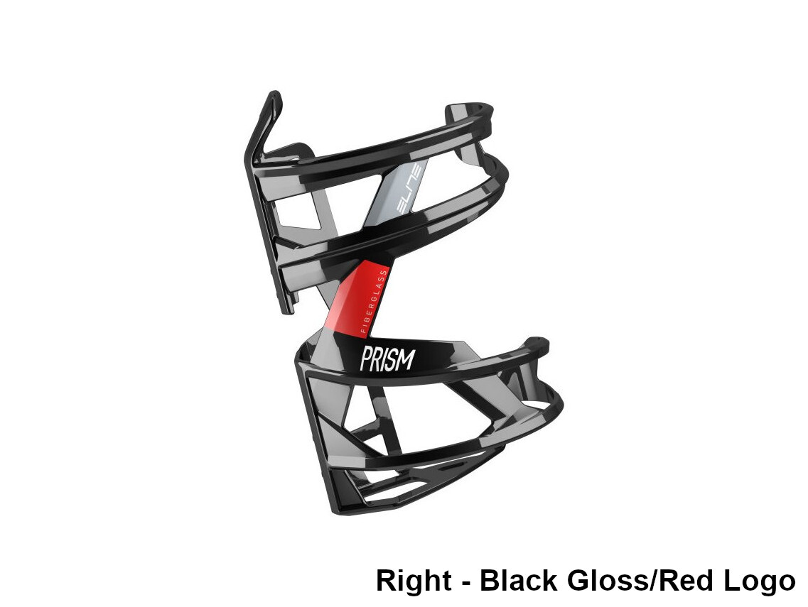 Elite Prism Bottle Cage Black Gloss/White Logo Right for Cages 5 Elite Prism Bottle Cage Black Gloss/White Logo Right for Cages - Image 3