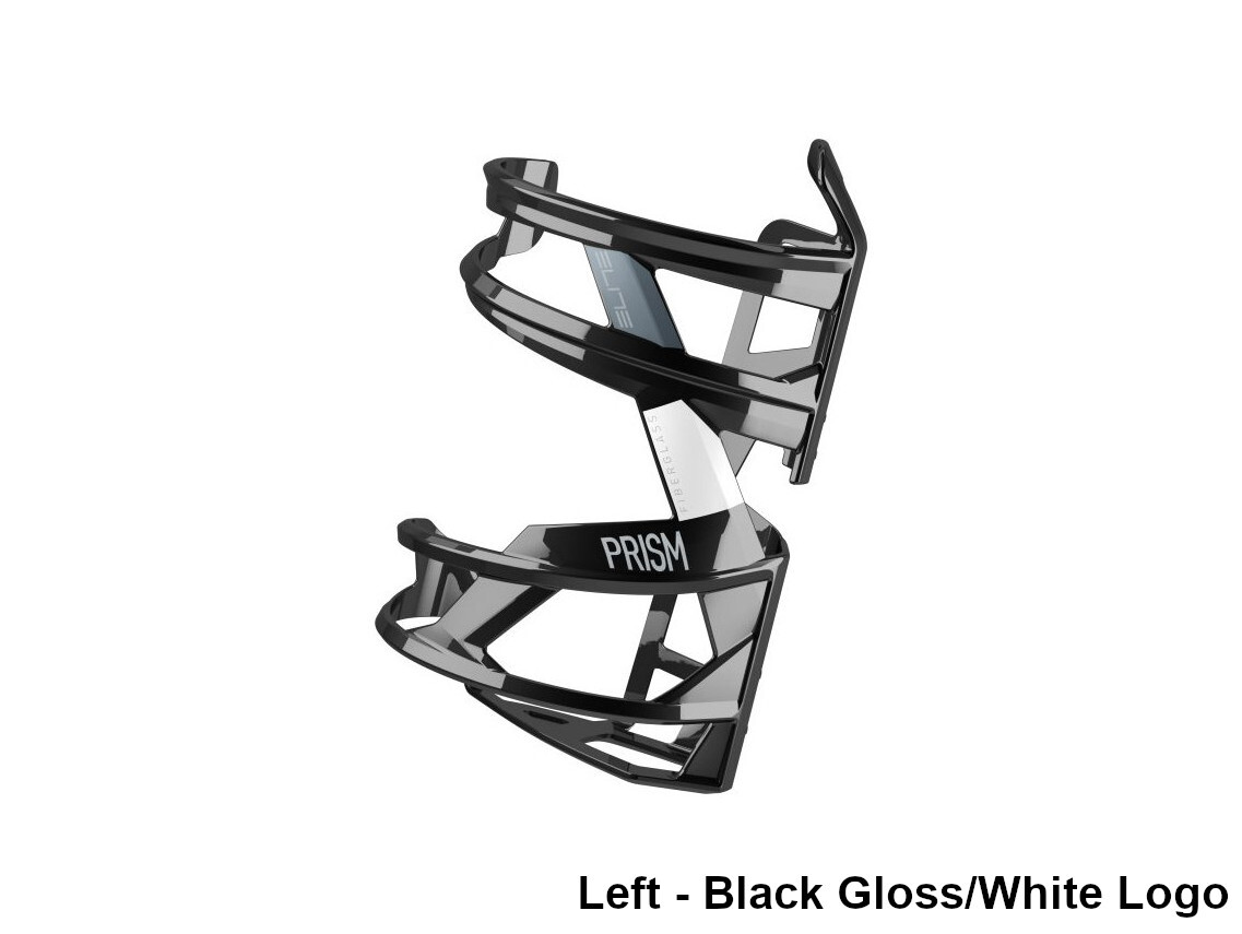 Elite Prism Bottle Cage Black Gloss/White Logo Right for Cages 6 Elite Prism Bottle Cage Black Gloss/White Logo Right for Cages - Image 4