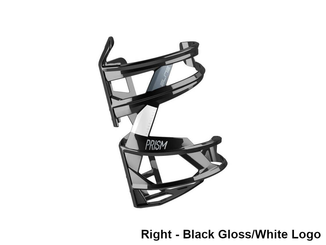 Elite Prism Bottle Cage Black Gloss/White Logo Right for Cages 7 Elite Prism Bottle Cage Black Gloss/White Logo Right for Cages - Image 5