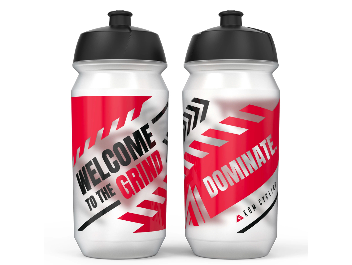 KOM Water Bottle Collection - Welcome To The Grind. Dominate. for Bottles 3 KOM Water Bottle Collection - Welcome To The Grind. Dominate. for Bottles